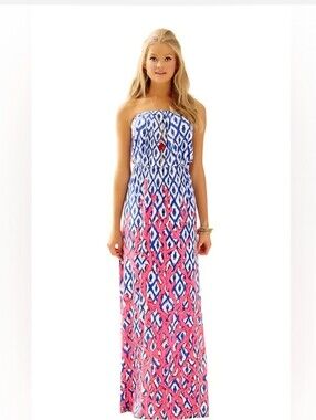NWOT Lilly Pulitzer Marlisa Maxi in Deep Dive Little Fish